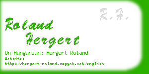 roland hergert business card